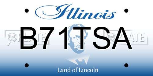 B71TSA Illinois License Plate