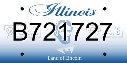 B721727 Illinois License Plate