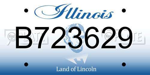 B723629 Illinois License Plate