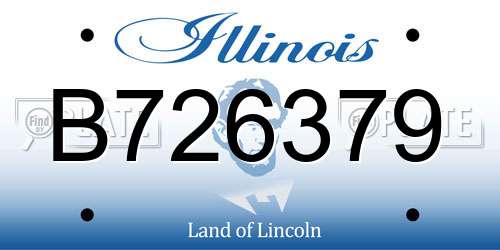 B726379 Illinois License Plate