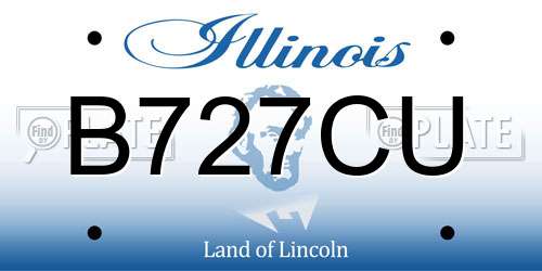 B727CU Illinois License Plate
