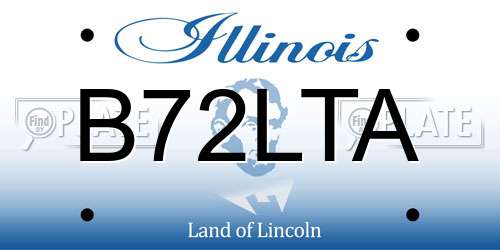 B72LTA Illinois License Plate