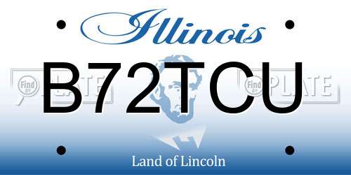 B72TCU Illinois License Plate