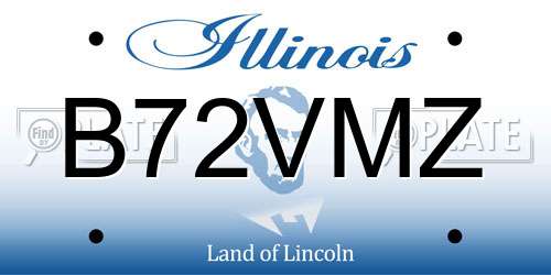 B72VMZ Illinois License Plate
