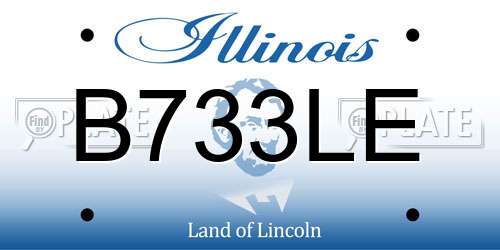 B733LE Illinois License Plate