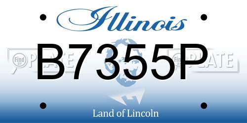 B7355P Illinois License Plate