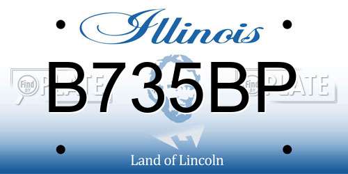 B735BP Illinois License Plate