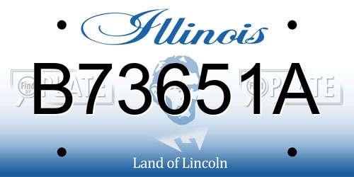 B73651A Illinois License Plate