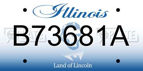 B73681A Illinois License Plate