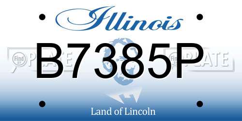 B7385P Illinois License Plate
