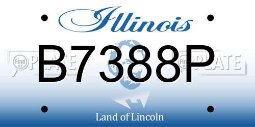 B7388P Illinois License Plate