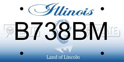 B738BM Illinois License Plate