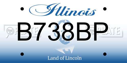 B738BP Illinois License Plate