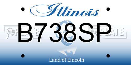 B738SP Illinois License Plate