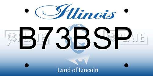 B73BSP Illinois License Plate