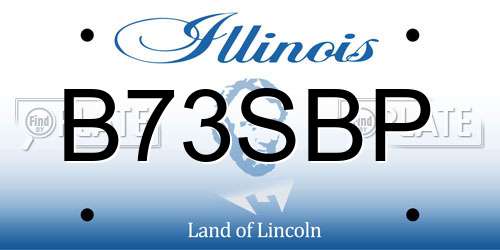 B73SBP Illinois License Plate