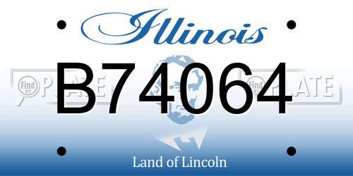 B74064 Illinois License Plate