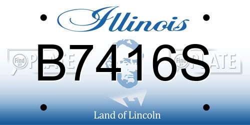 B7416S Illinois License Plate