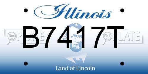 B7417T Illinois License Plate