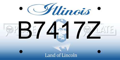 B7417Z Illinois License Plate