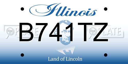 B741TZ Illinois License Plate