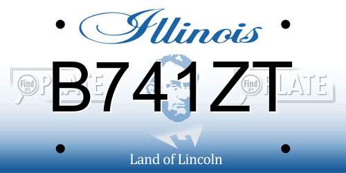 B741ZT Illinois License Plate