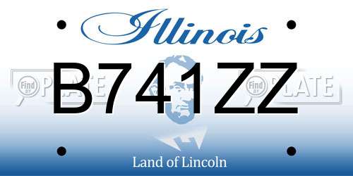 B741ZZ Illinois License Plate