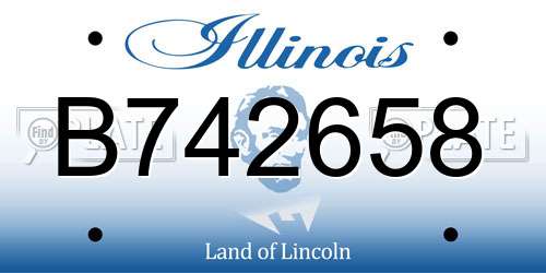 B742658 Illinois License Plate