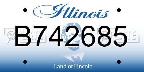 B742685 Illinois License Plate