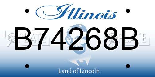 B74268B Illinois License Plate