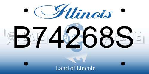 B74268S Illinois License Plate