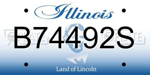 B74492S Illinois License Plate
