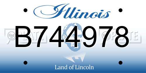 B744978 Illinois License Plate