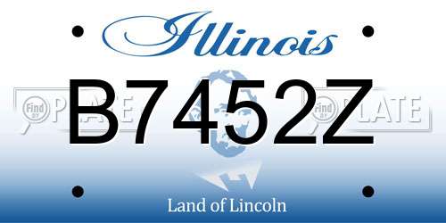 B7452Z Illinois License Plate