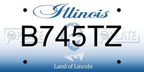 B745TZ Illinois License Plate