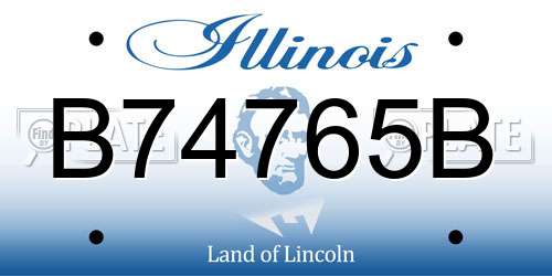 B74765B Illinois License Plate