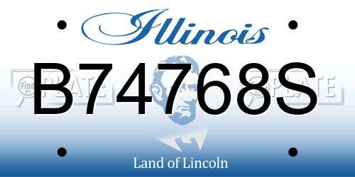 B74768S Illinois License Plate