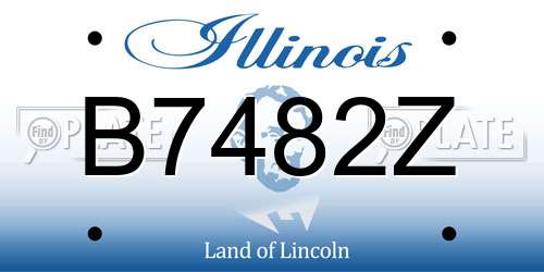 B7482Z Illinois License Plate