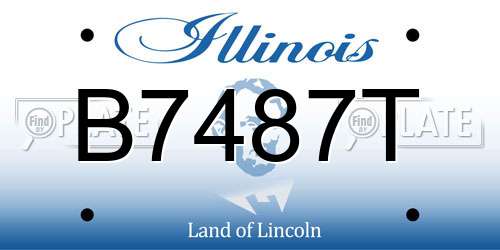 B7487T Illinois License Plate