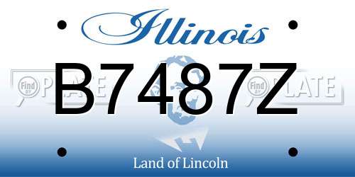 B7487Z Illinois License Plate