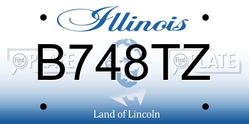 B748TZ Illinois License Plate