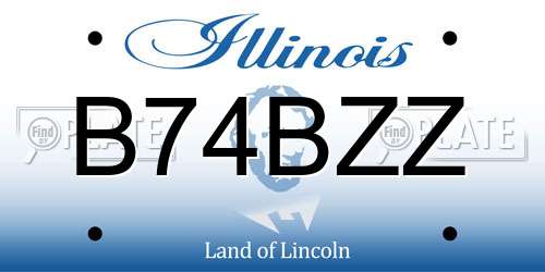 B74BZZ Illinois License Plate