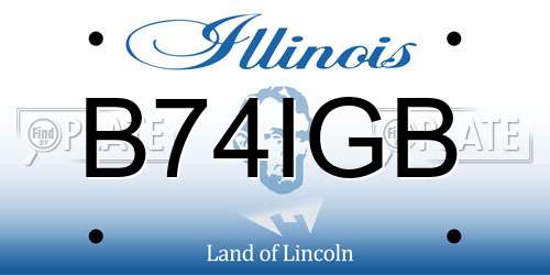 B74IGB Illinois License Plate