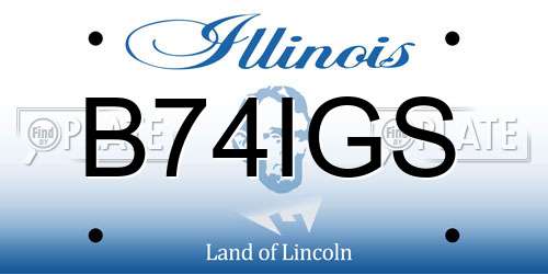 B74IGS Illinois License Plate