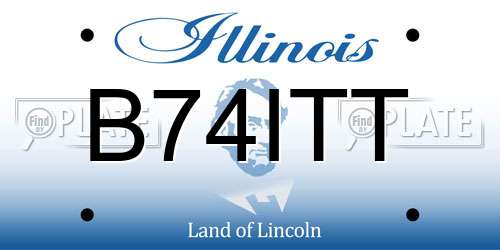 B74ITT Illinois License Plate