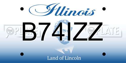 B74IZZ Illinois License Plate