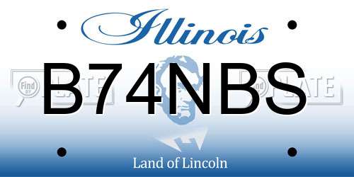 B74NBS Illinois License Plate
