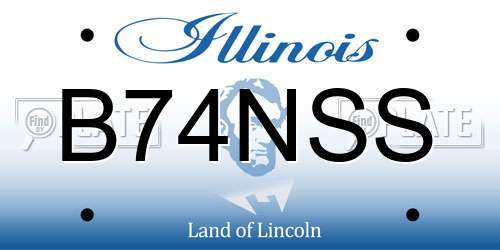 B74NSS Illinois License Plate