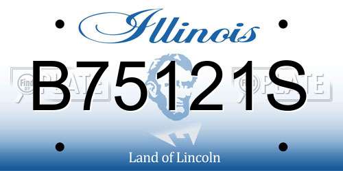 B75121S Illinois License Plate