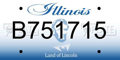 B751715 Illinois License Plate